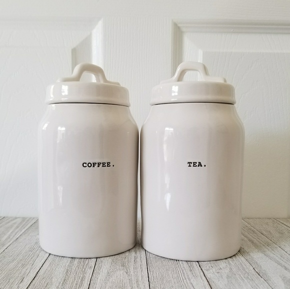 rae dunn coffee and tea canister